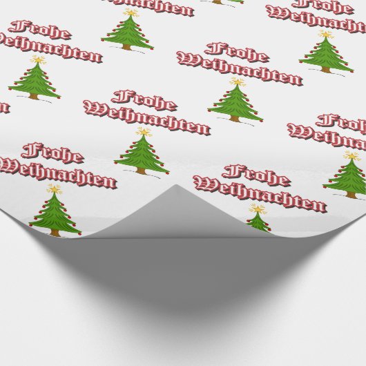 Frohe Weihnachten met bomen Cadeaupapier (Hoek)