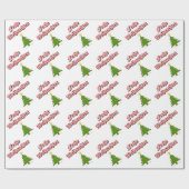 Frohe Weihnachten met bomen Cadeaupapier (Vlak)