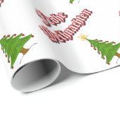Frohe Weihnachten met bomen Cadeaupapier (Rol Hoek)