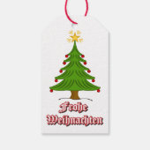 Frohe Weihnachten met boom Cadeaulabel (Achterkant)