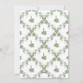 Frohe Weihnachten Mistletoe Red Bow Familiefoto Feestdagenkaart (Achterkant)