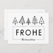 Frohe Weihnachten mit Tannenbaum schlicht Briefkaart (Voorkant / Achterkant)