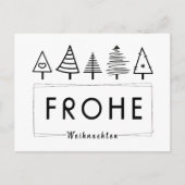 Frohe Weihnachten mit Tannenbaum schlicht Briefkaart (Voorkant)