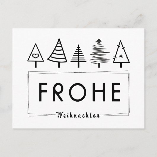 Frohe Weihnachten mit Tannenbaum schlicht Briefkaart (Voorkant)