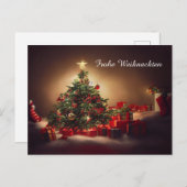 Frohe Weihnachten mit Weihnachtsbaum und Geschenke Briefkaart (Voorkant / Achterkant)