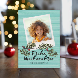 Frohe Weihnachten Mod Waterverf 1 Foto Feestdagenkaart