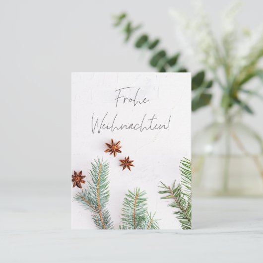 Frohe Weihnachten Moderne Weihnachtsgrusskarte Feestdagenkaart (Staand voorkant)