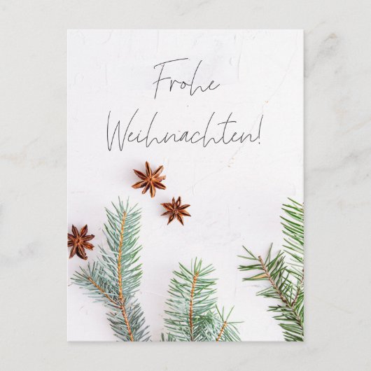 Frohe Weihnachten Moderne Weihnachtsgrusskarte Feestdagenkaart (Voorkant)