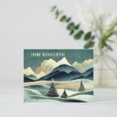 Frohe Weihnachten. Modernes Art Deco Motiv Briefkaart (Staand voorkant)