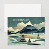 Frohe Weihnachten. Modernes Art Deco Motiv Briefkaart (Voorkant / Achterkant)