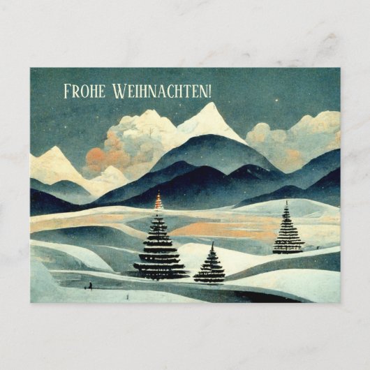 Frohe Weihnachten. Modernes Art Deco Motiv Briefkaart (Voorkant)