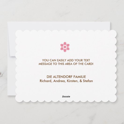 Frohe Weihnachten Ornamenten Feestdagen Kaart (Achterkant)