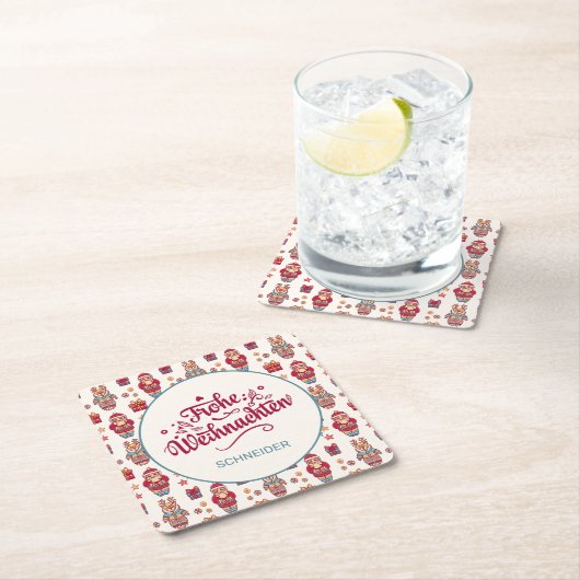 Frohe Weihnachten Personalized Kartonnen Onderzetters (Insitu)