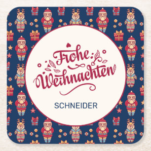 Frohe Weihnachten Persoonlijk Kartonnen Onderzetters