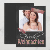 Frohe Weihnachten Photo Lijst and Faux tape Feestdagenkaart (Voorkant / Achterkant)