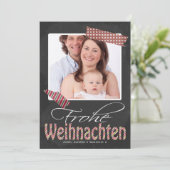 Frohe Weihnachten Photo Lijst and Faux tape Feestdagenkaart (Staand voorkant)