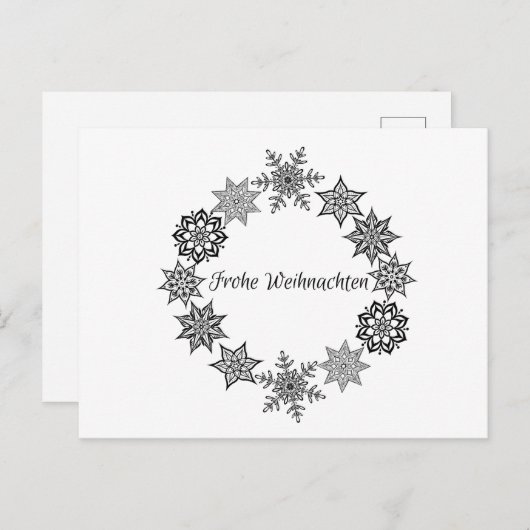 Frohe Weihnachten Post Kaart (Voorkant / Achterkant)