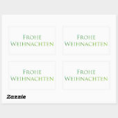 FROHE WEIHNACHTEN RECHTHOEK KERST Sticker (Vel)