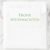 FROHE WEIHNACHTEN RECHTHOEK KERST Sticker (Tas)