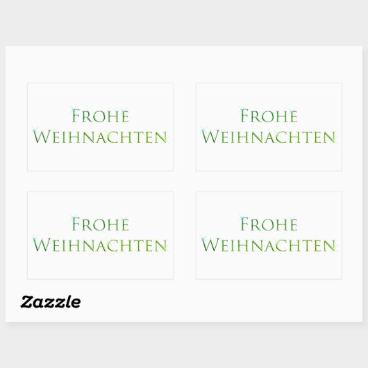 FROHE WEIHNACHTEN RECTANGLE Kerst sticker (Vel)