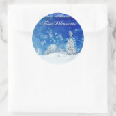 Frohe Weihnachten Ronde Sticker (Tas)
