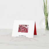 Frohe Weihnachten, roter glänzender Stern Feestdagen Kaart (Achterkant)