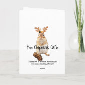 Frohe Weihnachten Santa Squirrel Feestdagen Kaart (Achterkant)