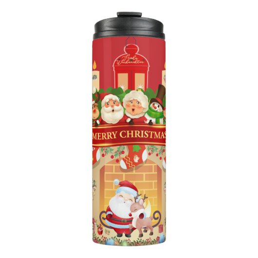 Frohe Weihnachten Thermosbeker (Voorkant)