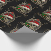 Frohe Weihnachten Totenschädel Stern Banner Mütze  Cadeaupapier (Hoek)