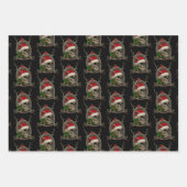 Frohe Weihnachten Totenschädel Stern Banner Mütze Inpakpapier Vel (Voorkant 2)