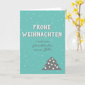 Frohe Weihnachten Typography kerstboom Kaart (Gele Bloem)