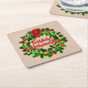 Frohe Weihnachten Untersetzer Kerstmis Kartonnen Onderzetters