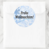 Frohe Weihnachten! Vrolijk kerstfeest in Duitse bf Ronde Sticker (Tas)