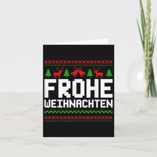 Frohe Weihnachten Vrolijk Kerstfeest in het Duits Kaart (Voorkant)