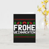Frohe Weihnachten Vrolijk Kerstfeest in het Duits Kaart (Gele Bloem)