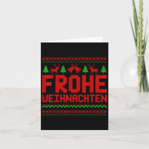 Frohe Weihnachten Vrolijk Kerstfeest in het Duits Kaart