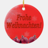 Frohe Weihnachten! Vrolijk kerstfeest in het Duits Keramisch Ornament (Achterkant)
