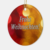 Frohe Weihnachten! Vrolijk kerstfeest in het Duits Keramisch Ornament (Links)