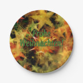 Frohe Weihnachten! Vrolijk kerstfeest in het Duits Papieren Bordje (Voorkant)