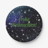 Frohe Weihnachten! Vrolijk kerstfeest in het Duits Papieren Bordje (Voorkant)