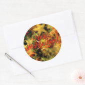 Frohe Weihnachten! Vrolijk kerstfeest in het Duits Ronde Sticker (Envelop)