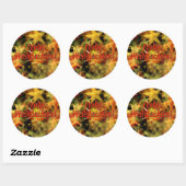 Frohe Weihnachten! Vrolijk kerstfeest in het Duits Ronde Sticker (Vel)