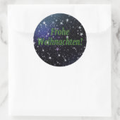 Frohe Weihnachten! Vrolijk kerstfeest in het Duits Ronde Sticker (Tas)