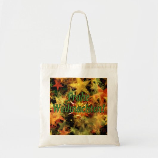 Frohe Weihnachten! Vrolijk kerstfeest in het Duits Tote Bag (Voorkant)