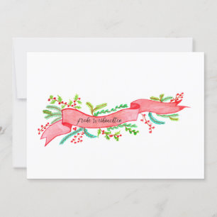 Frohe Weihnachten, waterverf kerstbanner Kaart