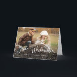 Frohe Weihnachten | Weihnachtskarte Feestdagen Kaart<br><div class="desc">Weihnachtskarte mit Foto und Schnee Design</div>