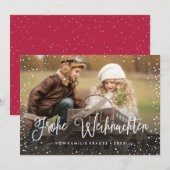 Frohe Weihnachten | Weihnachtskarte Feestdagenkaart (Voorkant / Achterkant)