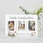 Frohe Weihnachten - Weihnachtskarte mit Fotos Feestdagenkaart (Staand voorkant)