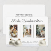 Frohe Weihnachten - Weihnachtskarte mit Fotos Feestdagenkaart (Voorkant / Achterkant)