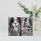 Frohe Weihnachten wünscht der Weihnachtsmann Briefkaart (Staand voorkant)